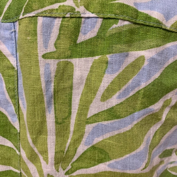 Sigrid Olsen linen tropical Leaf Pattern Dress - Picture 7 of 8